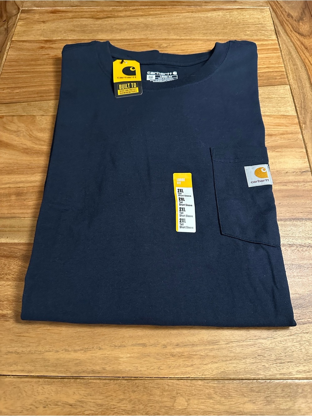 Carhartt Men's Navy Short Sleeve Pocket T-Shirt 2XLT